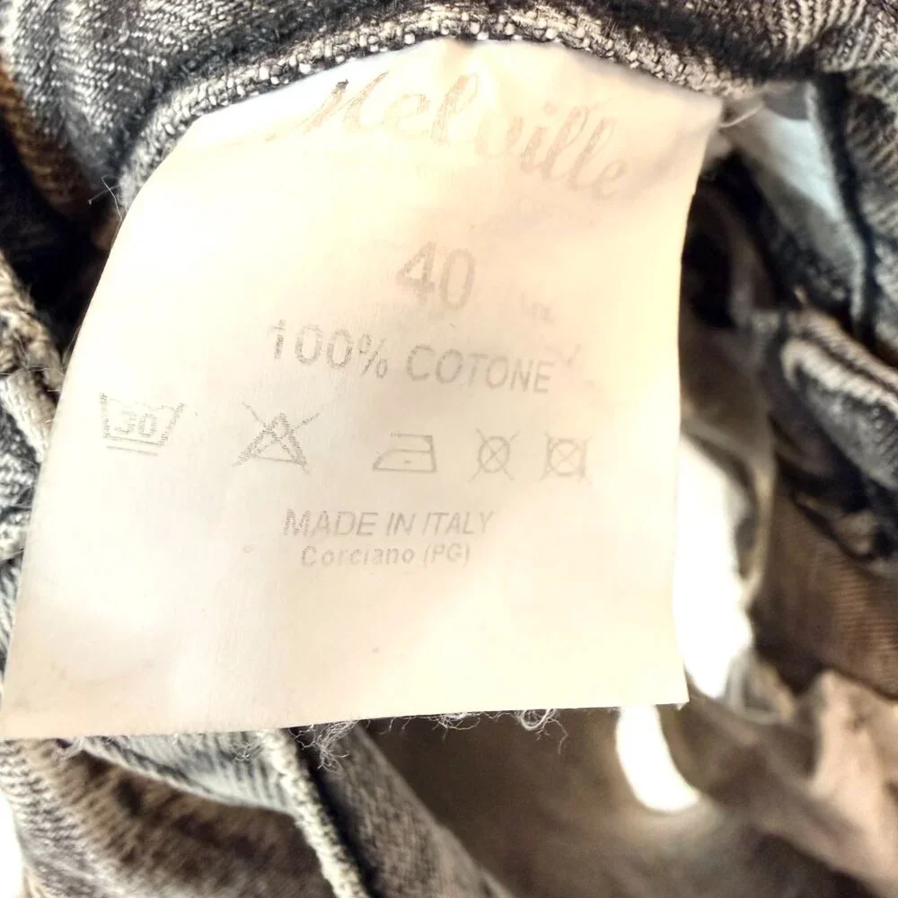 BRANDY MELVILLE Italy Button Fly Destroyed High Waist Denim Cut-off Short 40 XS